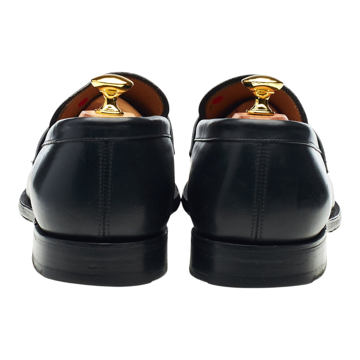 'Wesley' Black Leather Loafers UK 8 F