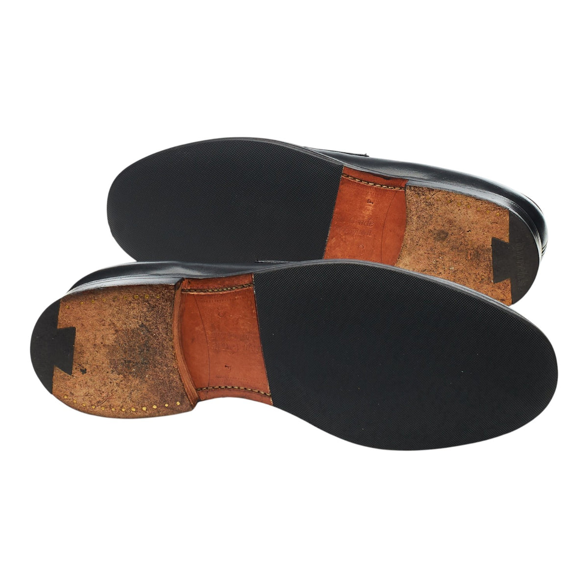 'Wesley' Black Leather Loafers UK 8 F