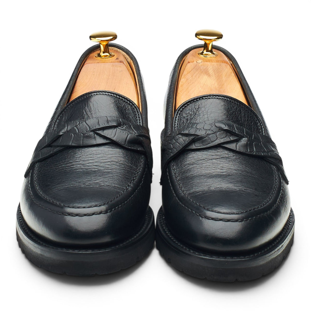 Women's 'Cora' Black Leather Loafers UK 6 D