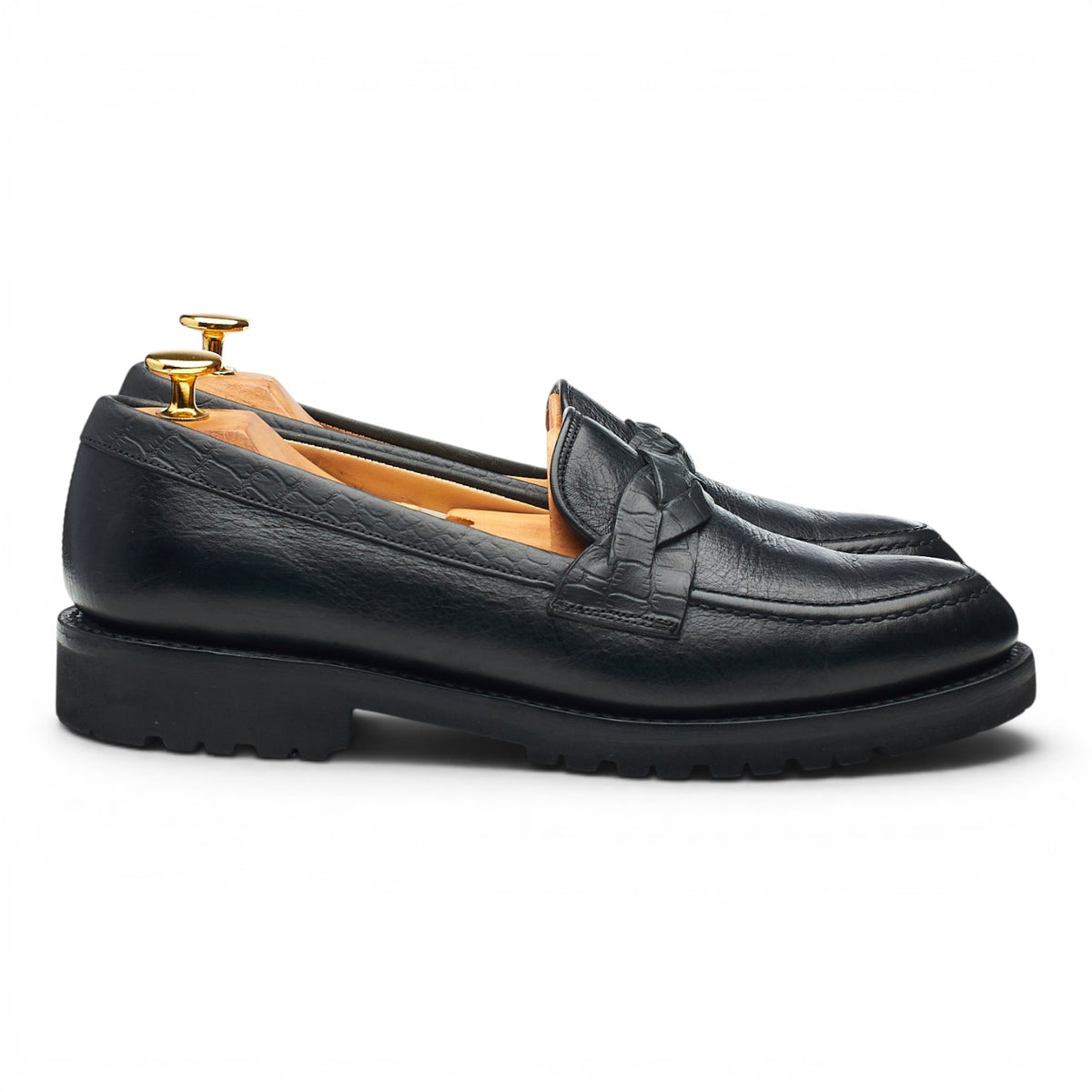 Women's 'Cora' Black Leather Loafers UK 6 D