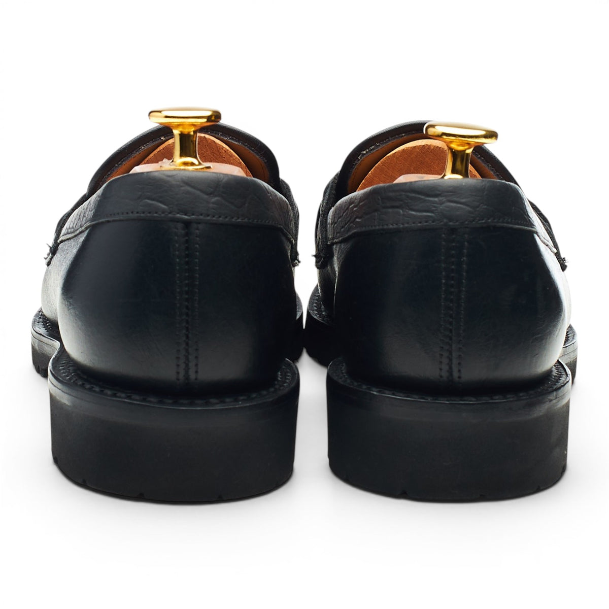 Women's 'Cora' Black Leather Loafers UK 6 D