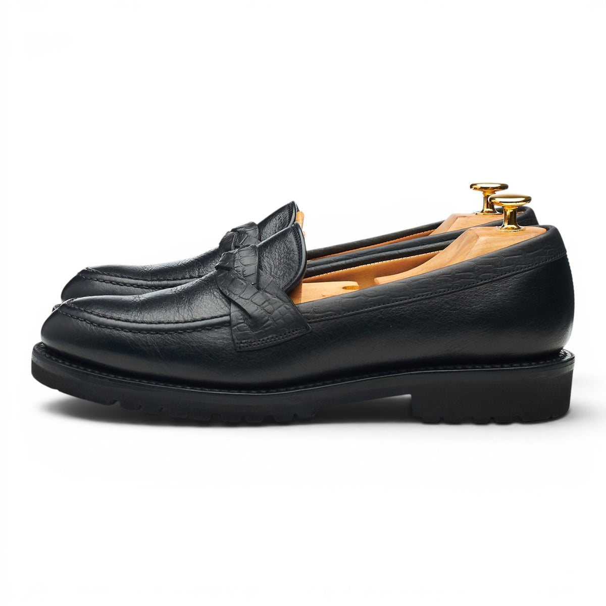Women's 'Cora' Black Leather Loafers UK 6 D