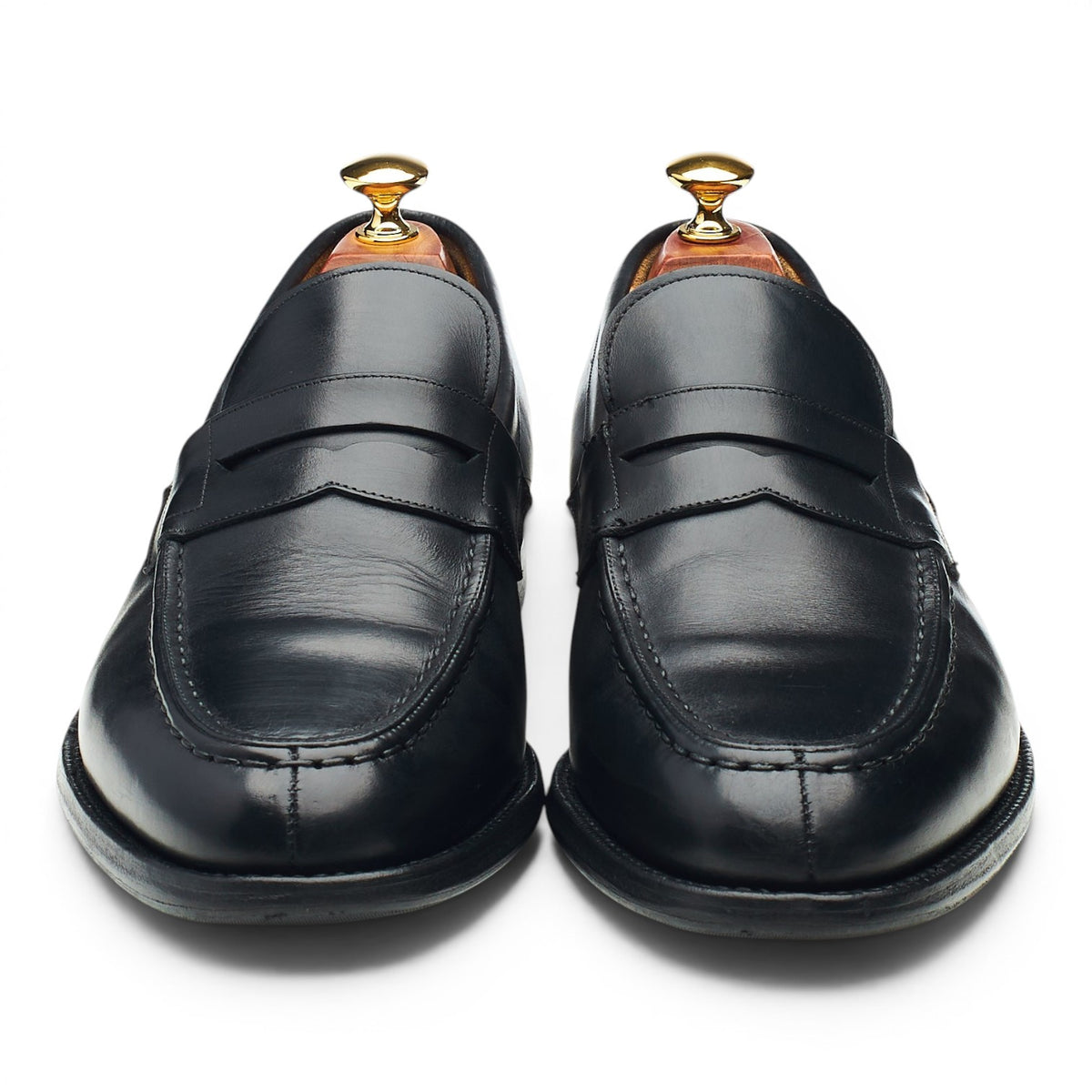 'Darwin' Black Leather Loafers UK 9 H