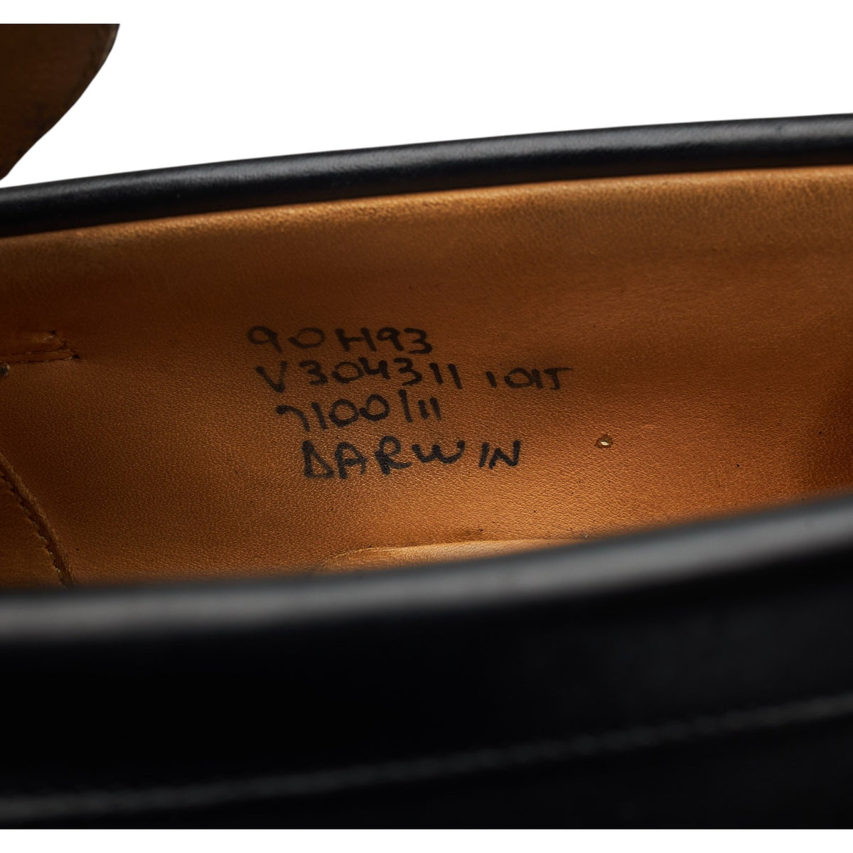 'Darwin' Black Leather Loafers UK 9 H