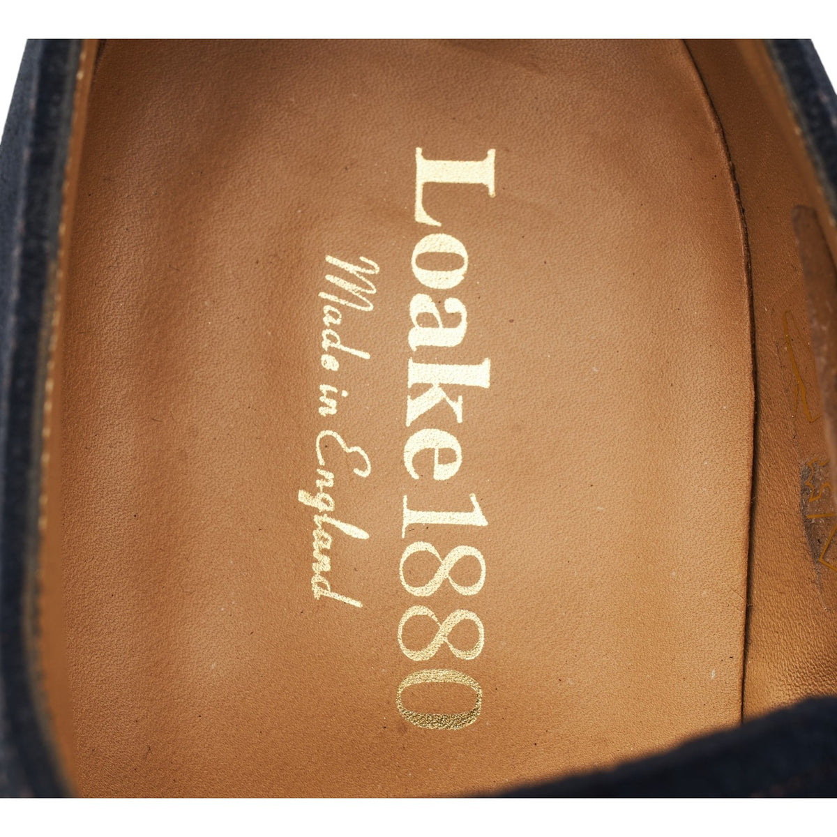 1880 'Ealing' Navy Blue Suede Split Toe Derby UK 8 F