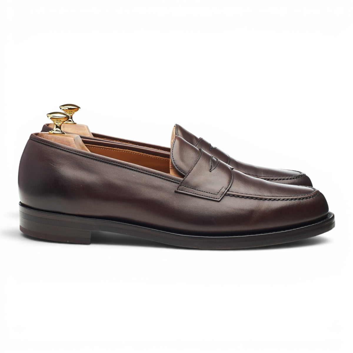 'Pimlico' Dark Brown Leather Loafers UK 10 F