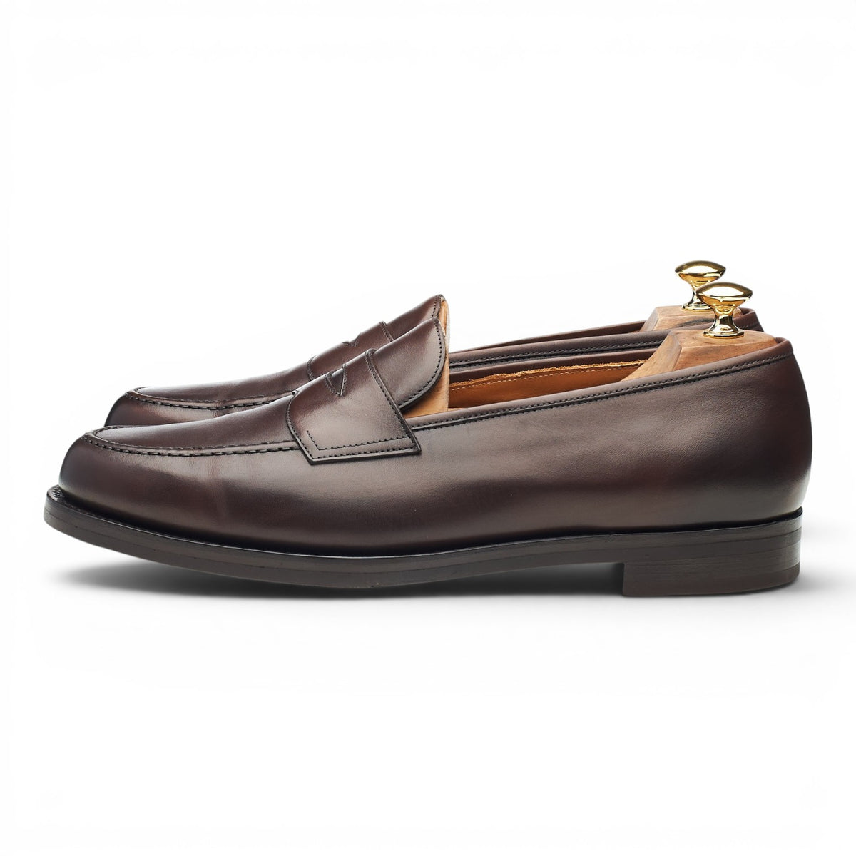 'Pimlico' Dark Brown Leather Loafers UK 10 F