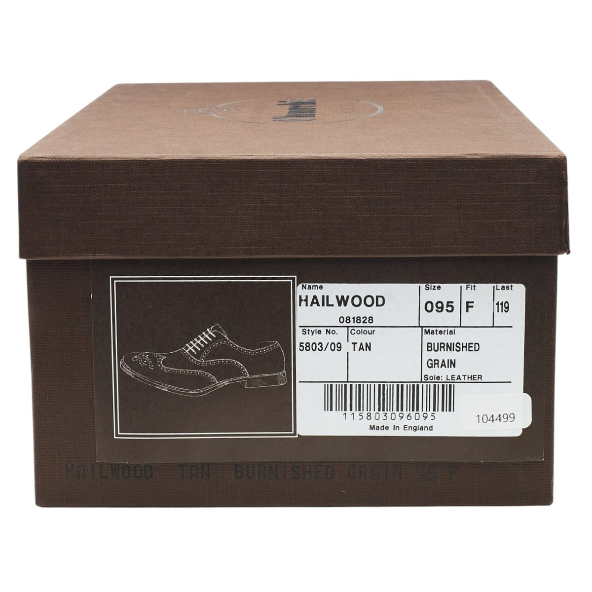 'Hailwood' Tan Brown Leather Oxford Brogues UK 9.5 F