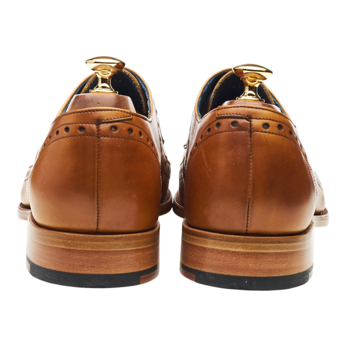 'Woody' Tan Brown Leather Derby Brogues UK 9 F