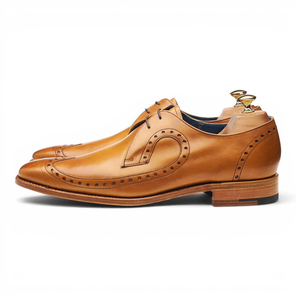 'Woody' Tan Brown Leather Derby Brogues UK 9 F