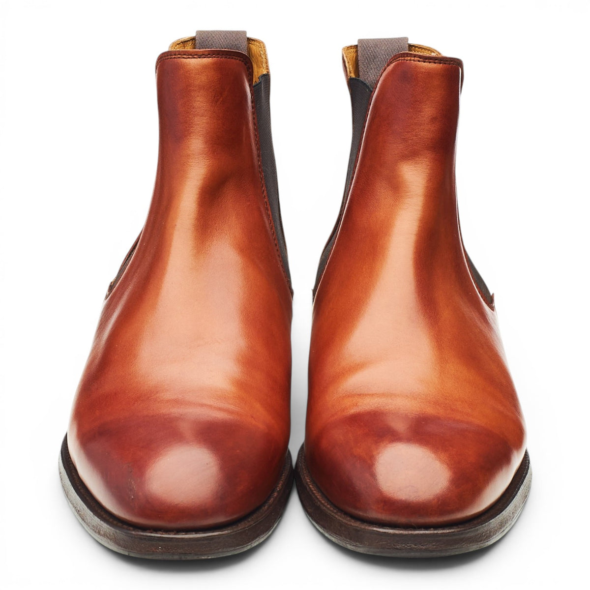 Women's 'Gresham' Tan Brown Leather Chelsea Boots UK 8 C
