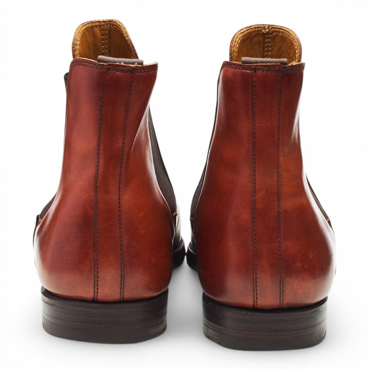Women's 'Gresham' Tan Brown Leather Chelsea Boots UK 8 C