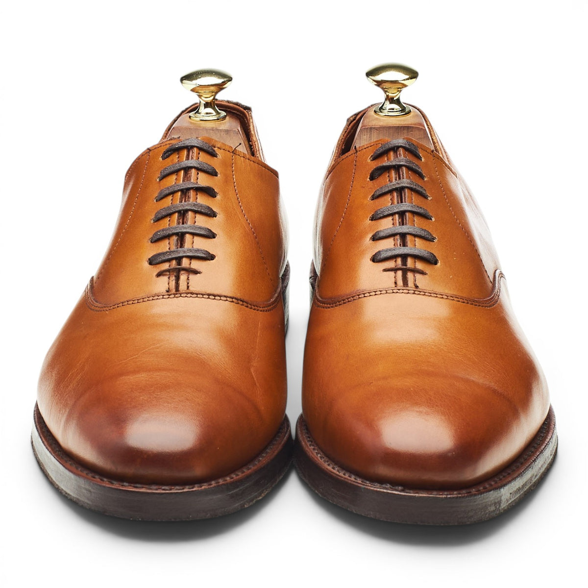 'Carlyle' Tan Brown Leather Oxford UK 8 US 9 D