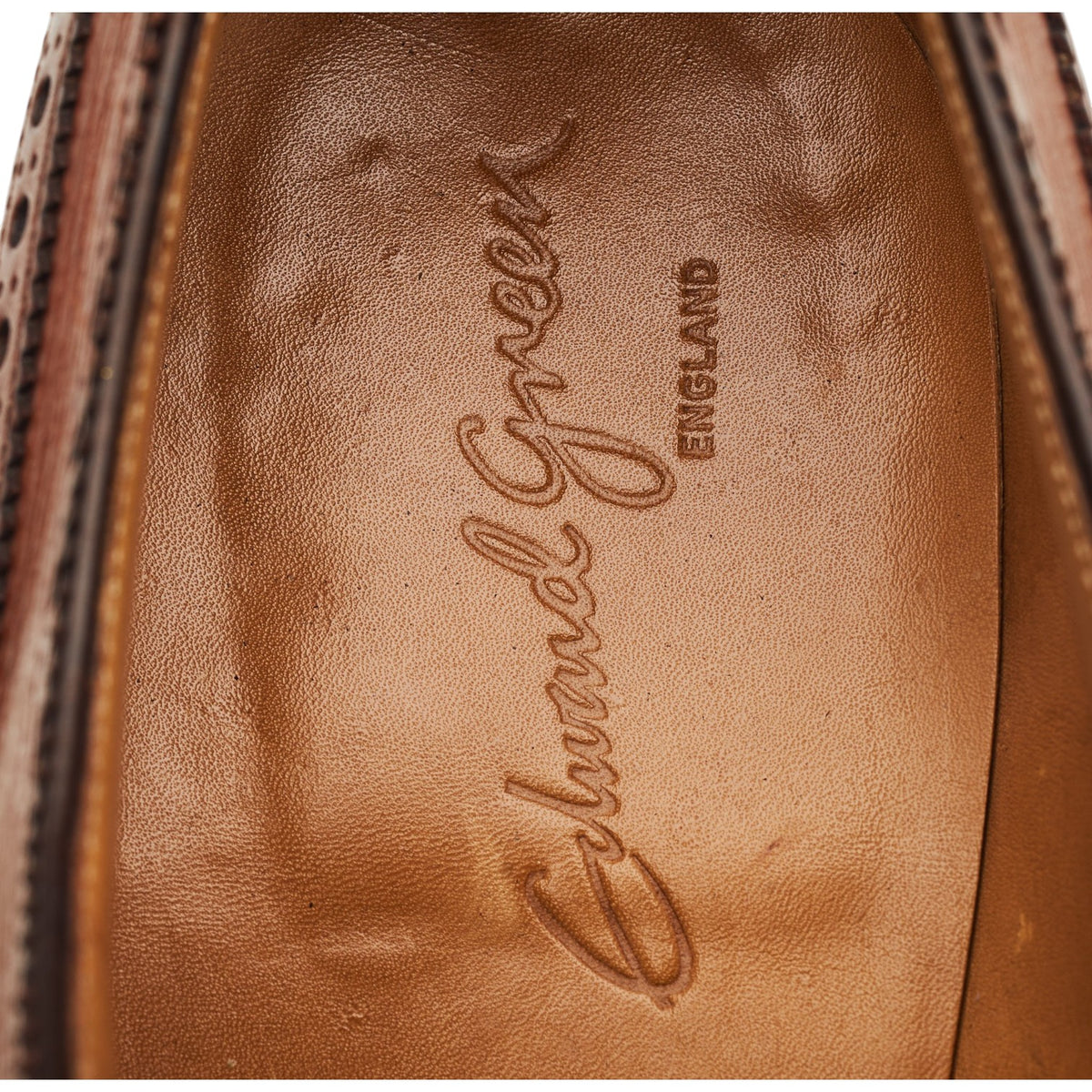 Tan Brown Leather Oxford Brogues UK 8 E