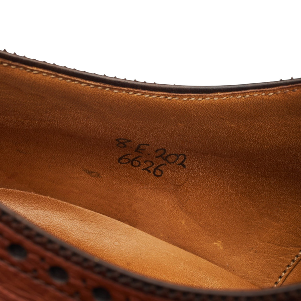 Tan Brown Leather Oxford Brogues UK 8 E