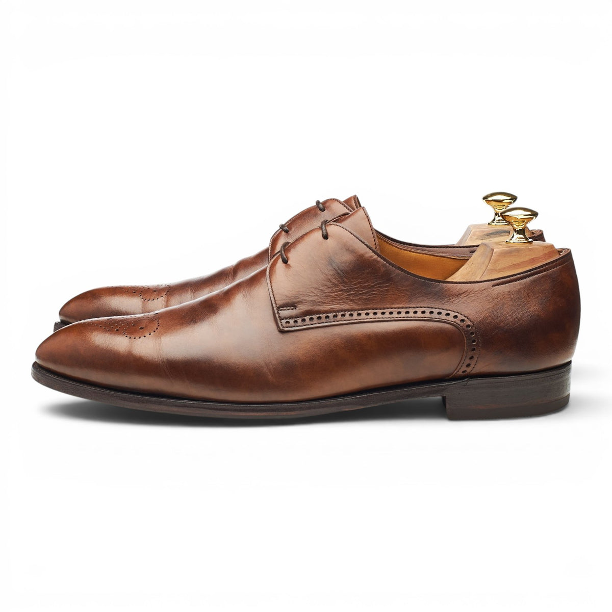 'Chelmsford' Brown Museum Leather Derby UK 10.5 E