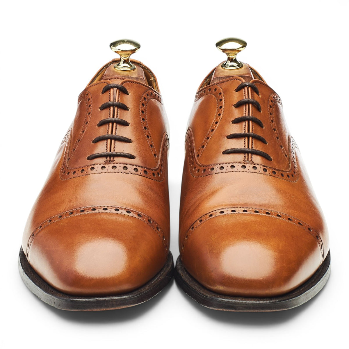 Shipton & Heneage 'Blenheim 2' Tan Brown Leather Oxford Brogues UK 8.5 F