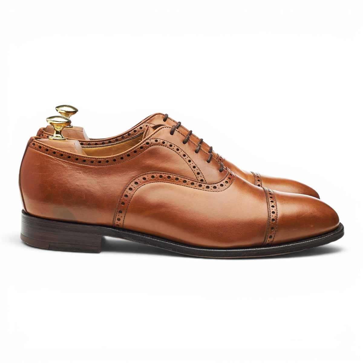 Shipton & Heneage 'Blenheim 2' Tan Brown Leather Oxford Brogues UK 8.5 F