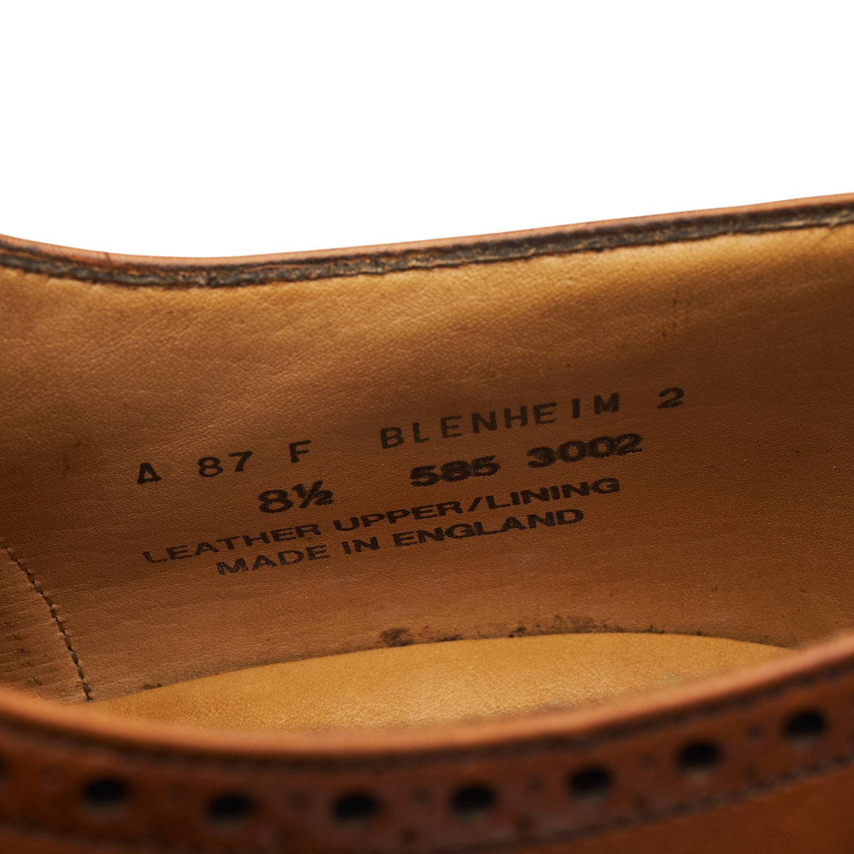 Shipton & Heneage 'Blenheim 2' Tan Brown Leather Oxford Brogues UK 8.5 F