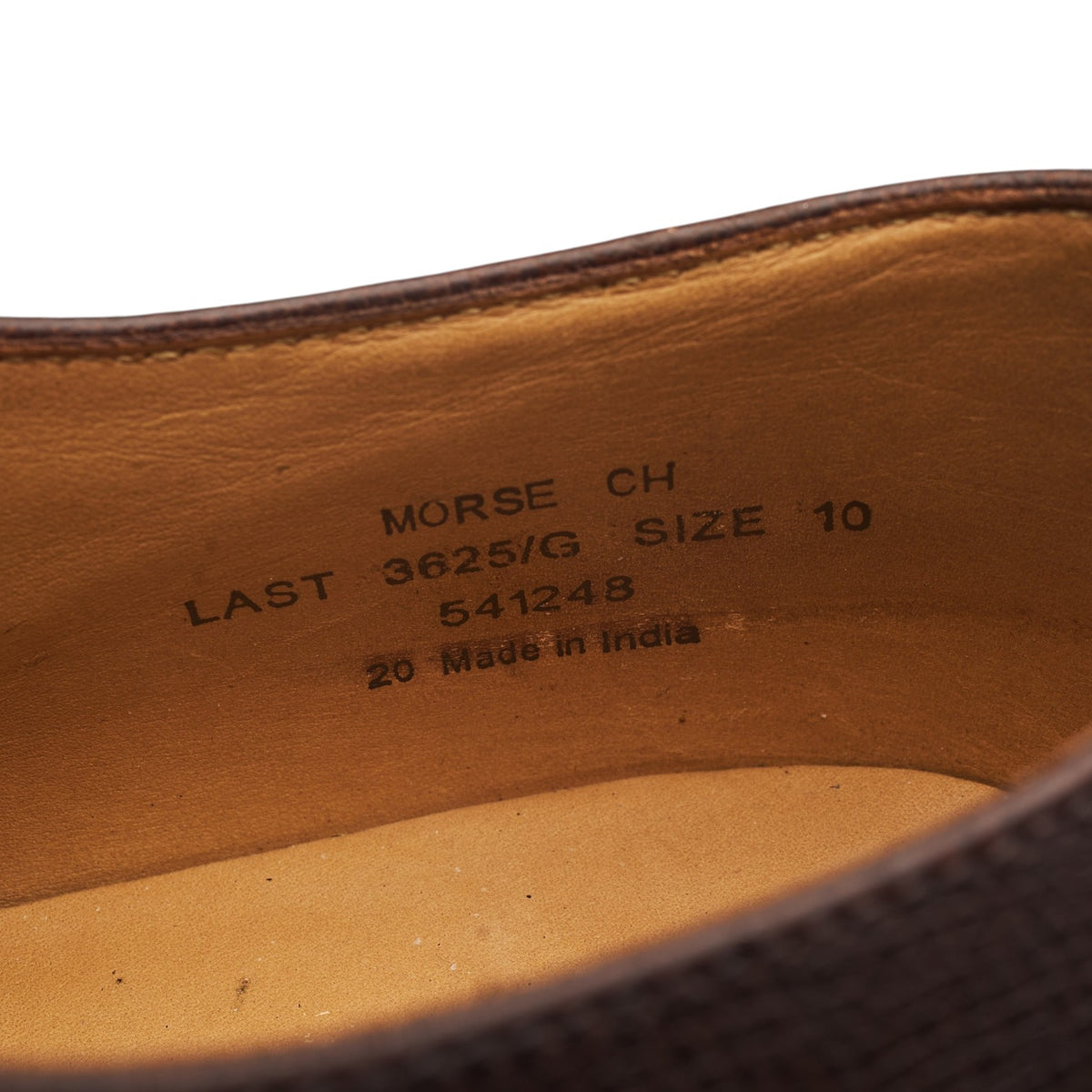 Design 'Morse' Brown Grain Leather Oxford UK 10 G