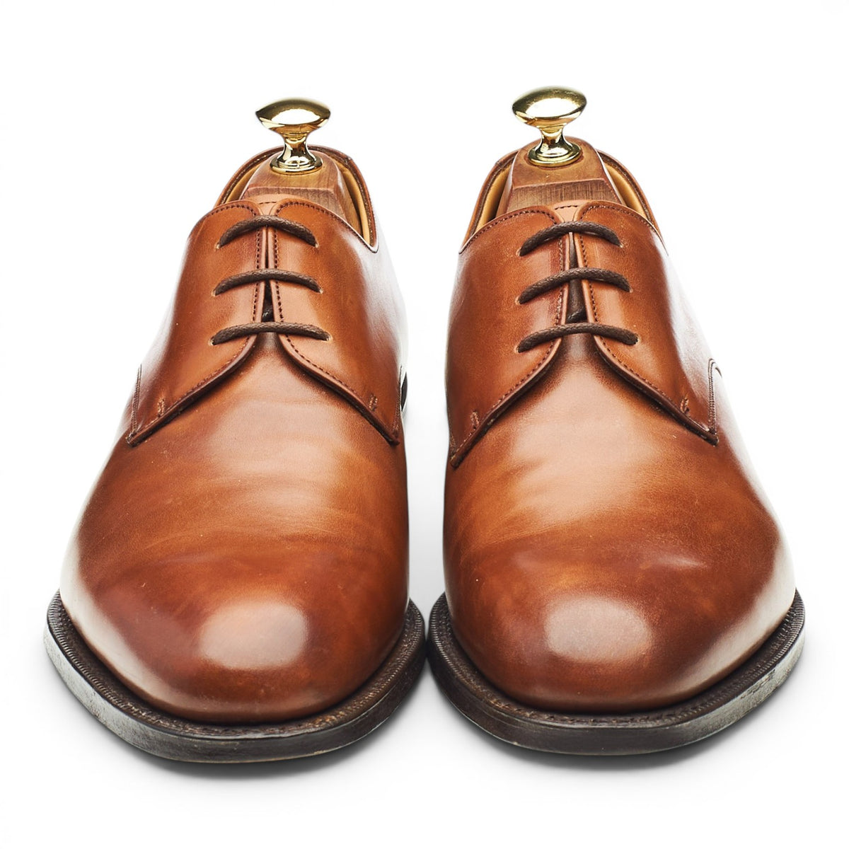 'Oslo' Tan Brown Leather Derby UK 7.5 G