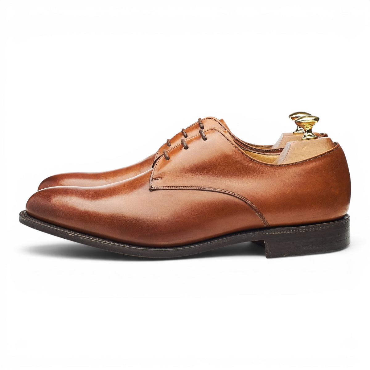 'Oslo' Tan Brown Leather Derby UK 7.5 G