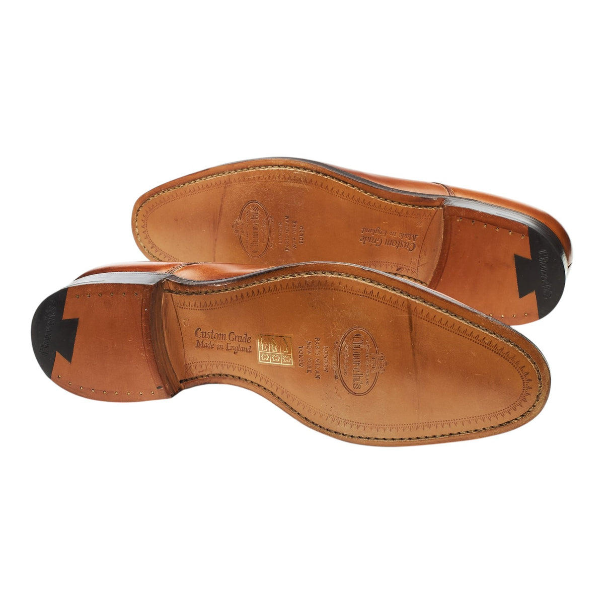 'Oslo' Tan Brown Leather Derby UK 7.5 G