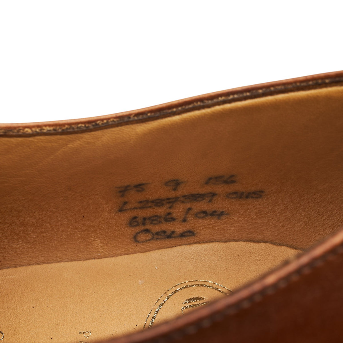 'Oslo' Tan Brown Leather Derby UK 7.5 G