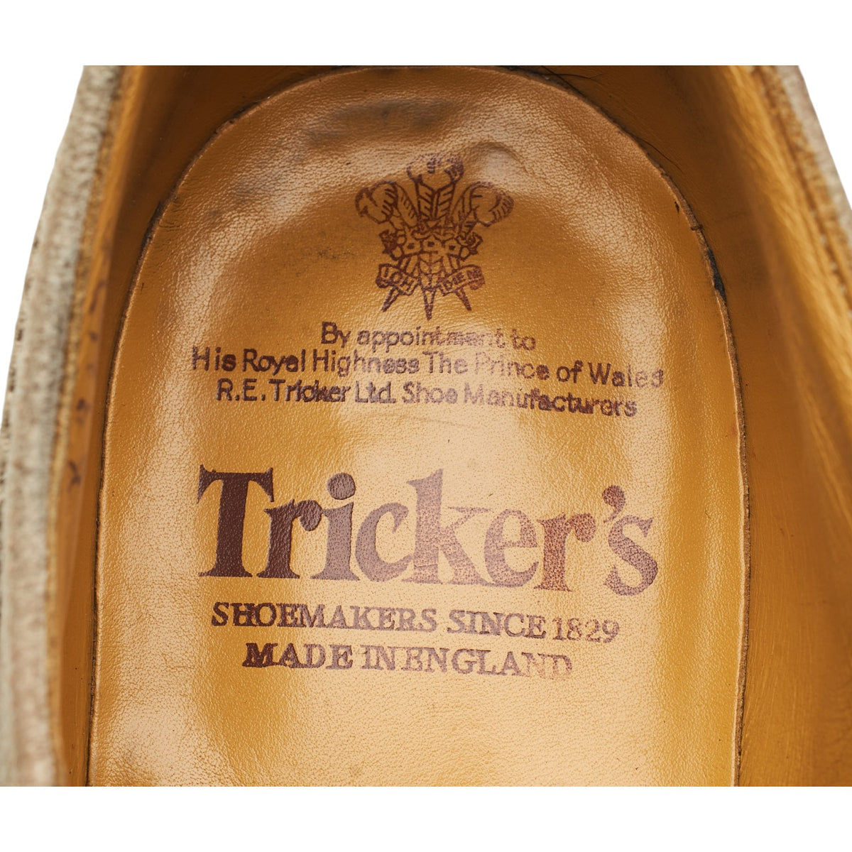 'Bourton' Stone Waxed Suede Derby Brogues UK 8