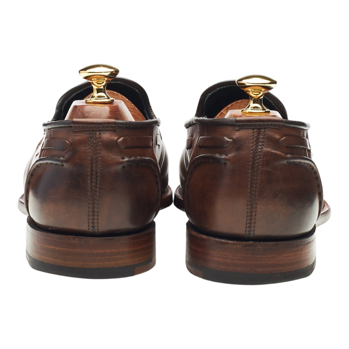 'Leadenhall' Brown Leather Tassel Loafers UK 9 E