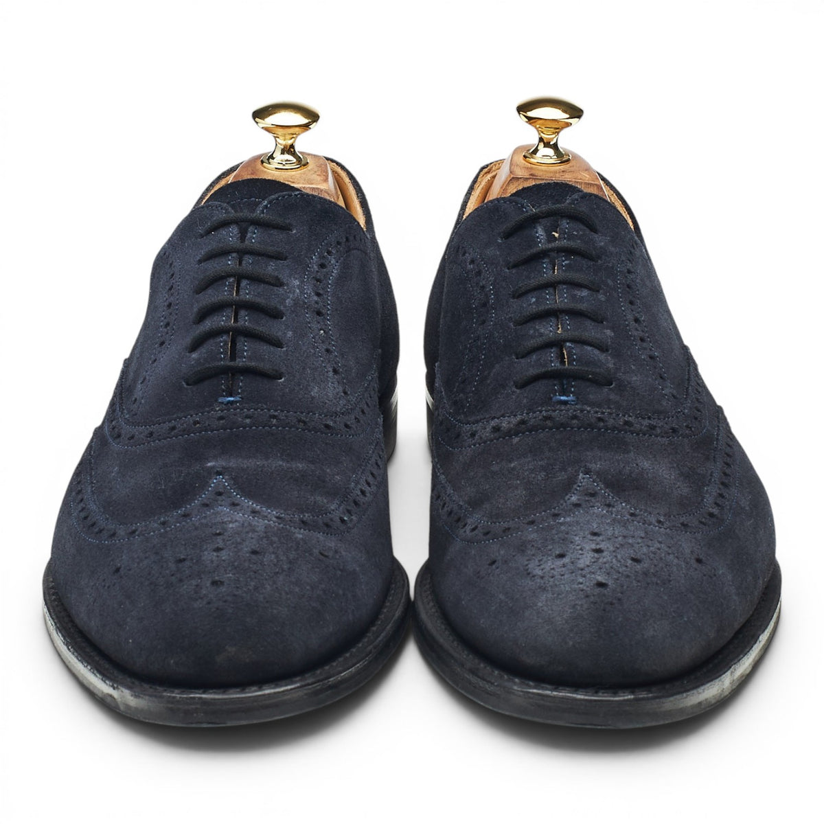 'Berlin' Navy Blue Suede Oxford Brogues UK 9.5 G