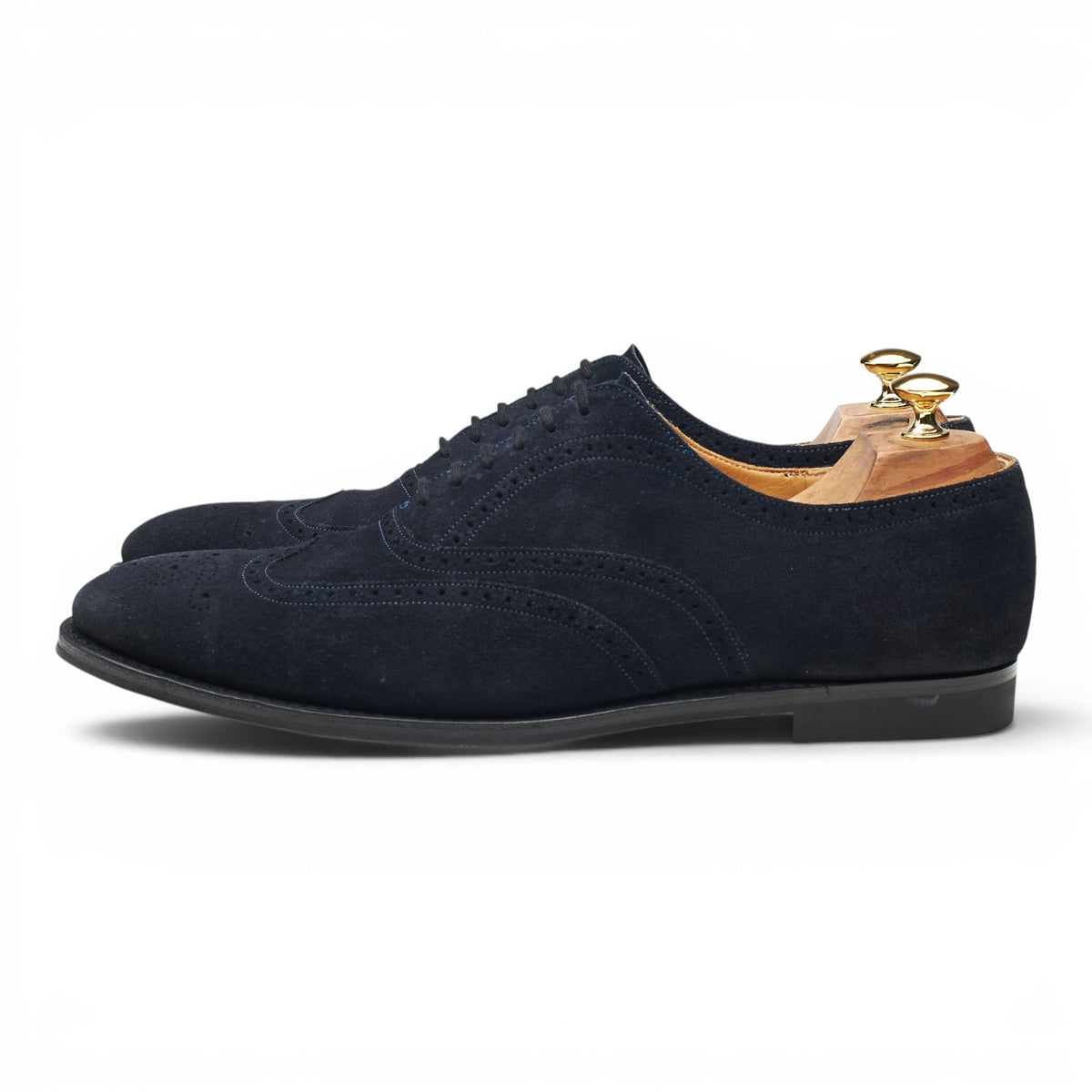 'Berlin' Navy Blue Suede Oxford Brogues UK 9.5 G