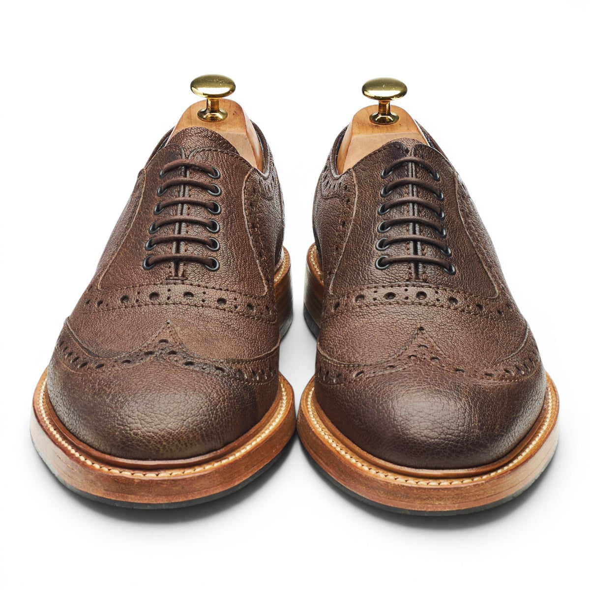 Brown Grain Leather Oxford Brogues UK 8.5 F