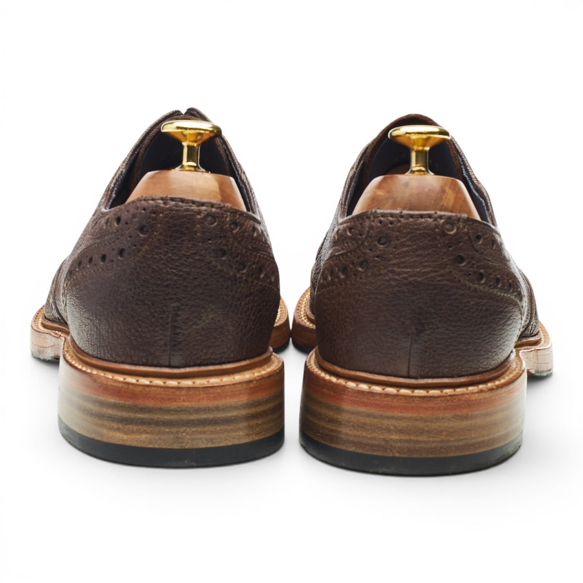 Brown Grain Leather Oxford Brogues UK 8.5 F