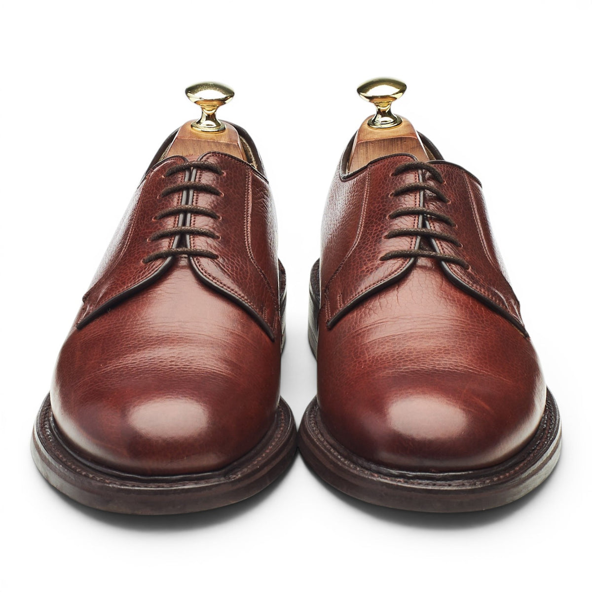 'Nairn' Brown Grain Leather Derby UK 7.5 F