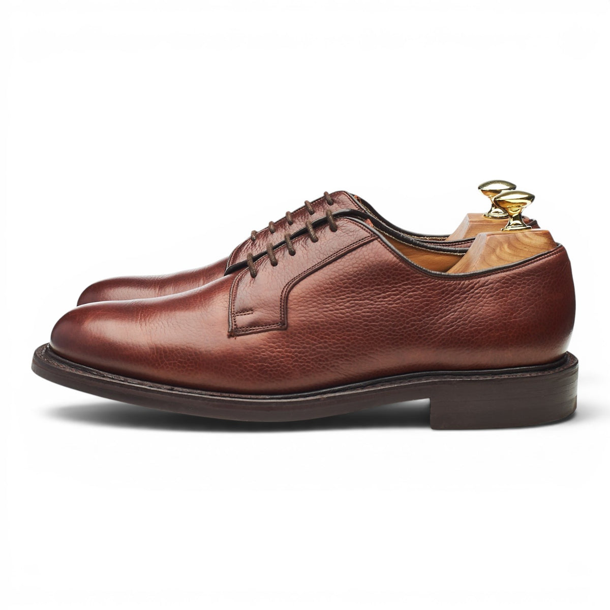 'Nairn' Brown Grain Leather Derby UK 7.5 F