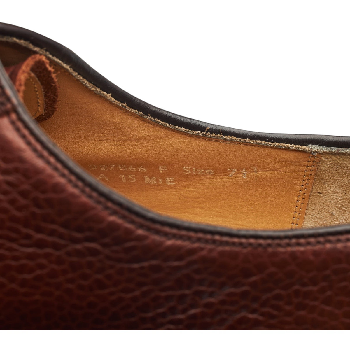 'Nairn' Brown Grain Leather Derby UK 7.5 F