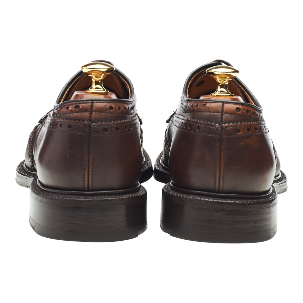 'Brookland' Dark Brown Leather Derby Brogues UK 8.5 F