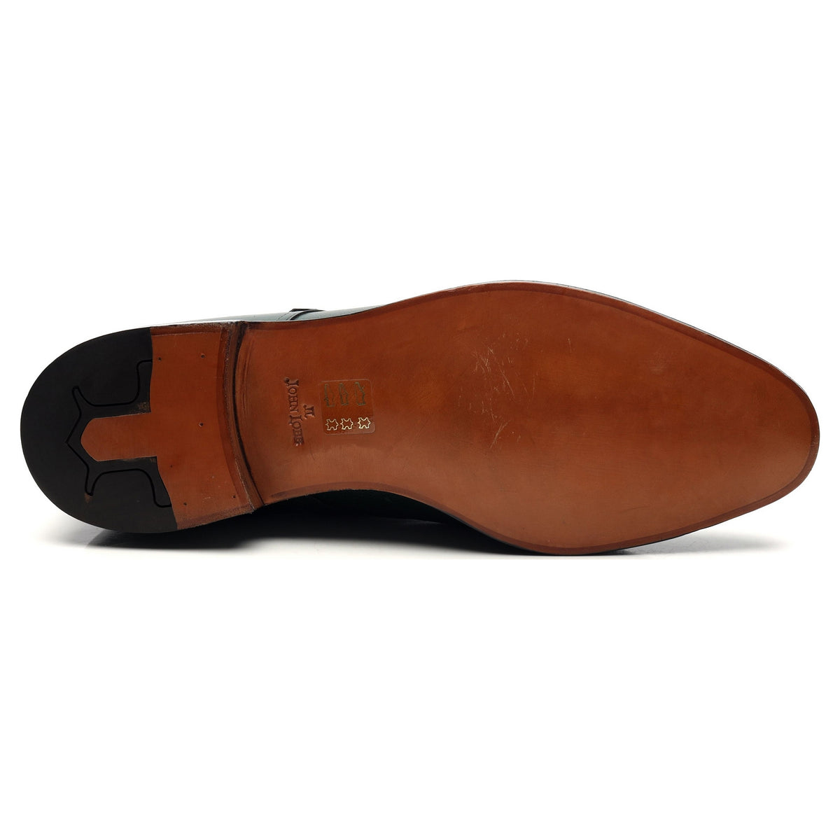 &#39;William&#39; Green Leather Double Monk Strap UK 10 E