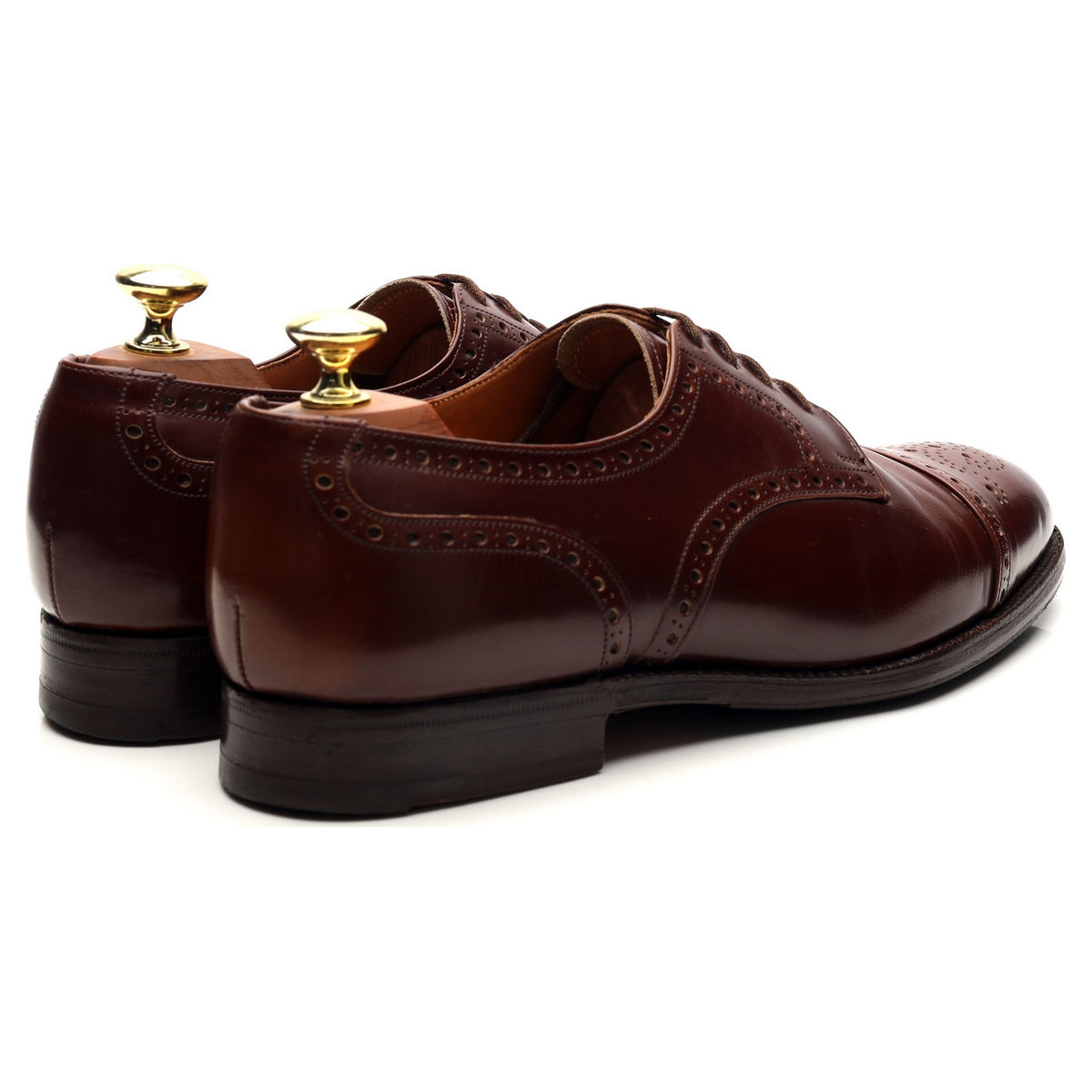 &#39;Cromwell&#39; Brown Leather Derby Brogues UK 7 F