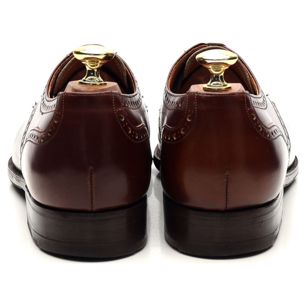 &#39;Cromwell&#39; Brown Leather Derby Brogues UK 7 F