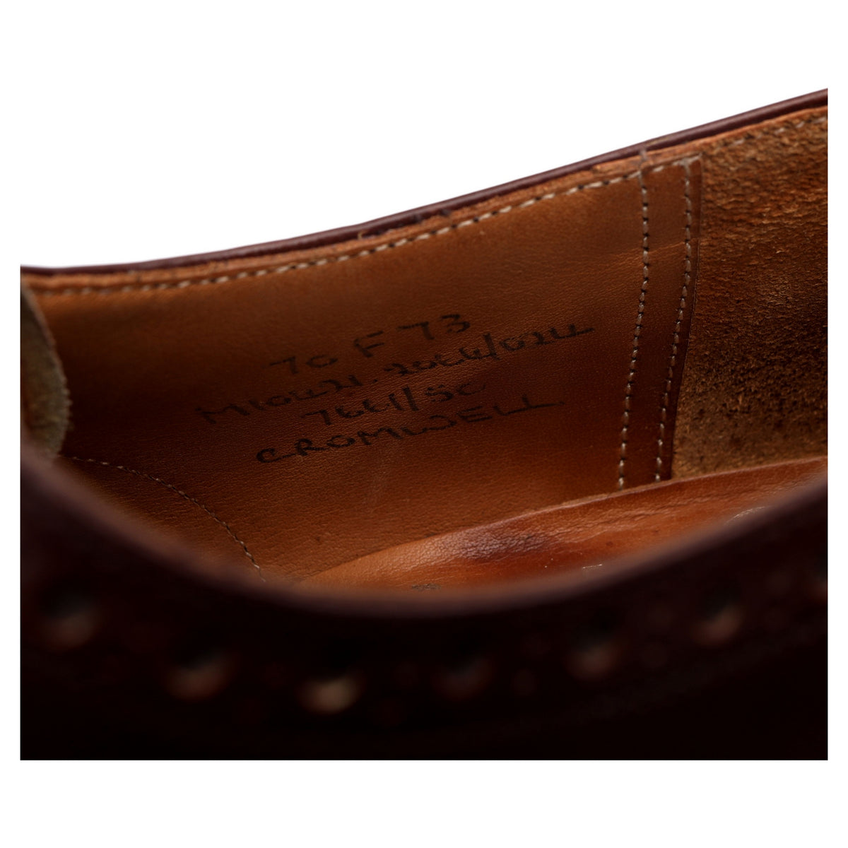 &#39;Cromwell&#39; Brown Leather Derby Brogues UK 7 F