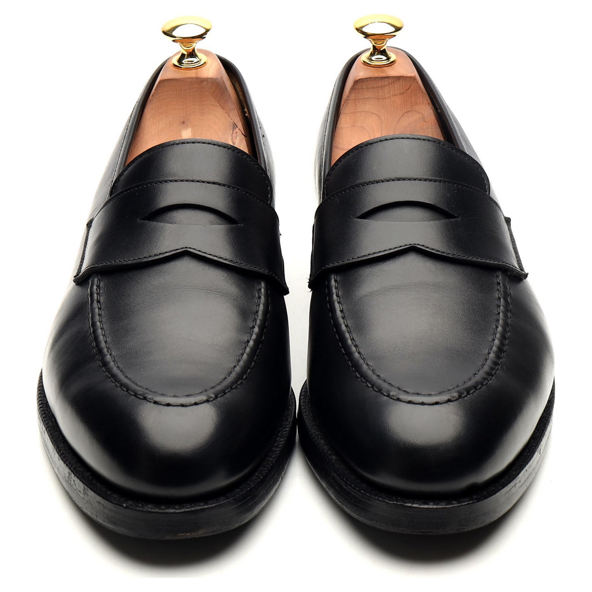 &#39;Henley&#39; Black Leather Loafers UK 9 E