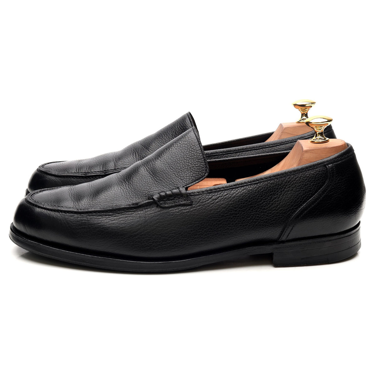 Black Leather Loafers UK 11 E