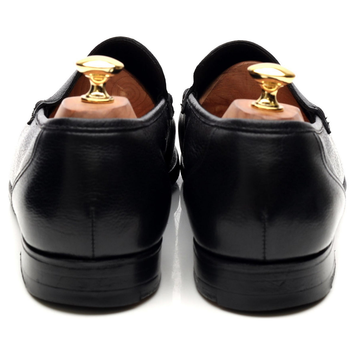 Black Leather Loafers UK 11 E