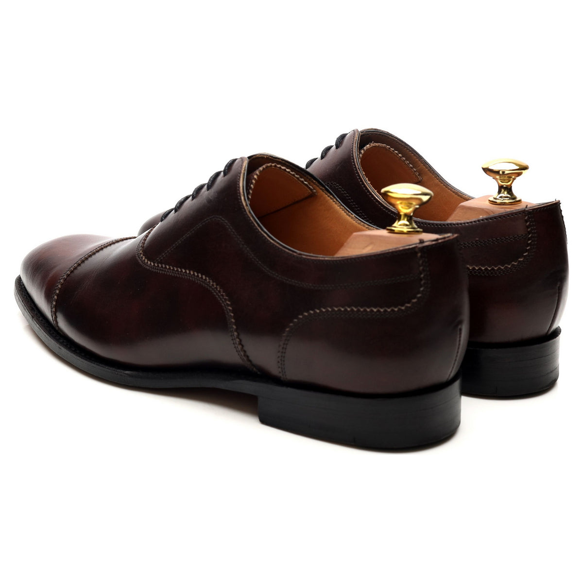 &#39;Lincoln&#39; Dark Brown Leather Oxford UK 8 FX