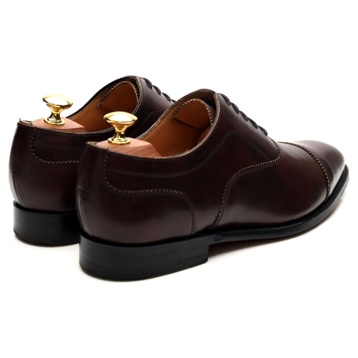 &#39;Lincoln&#39; Dark Brown Leather Oxford UK 8 FX