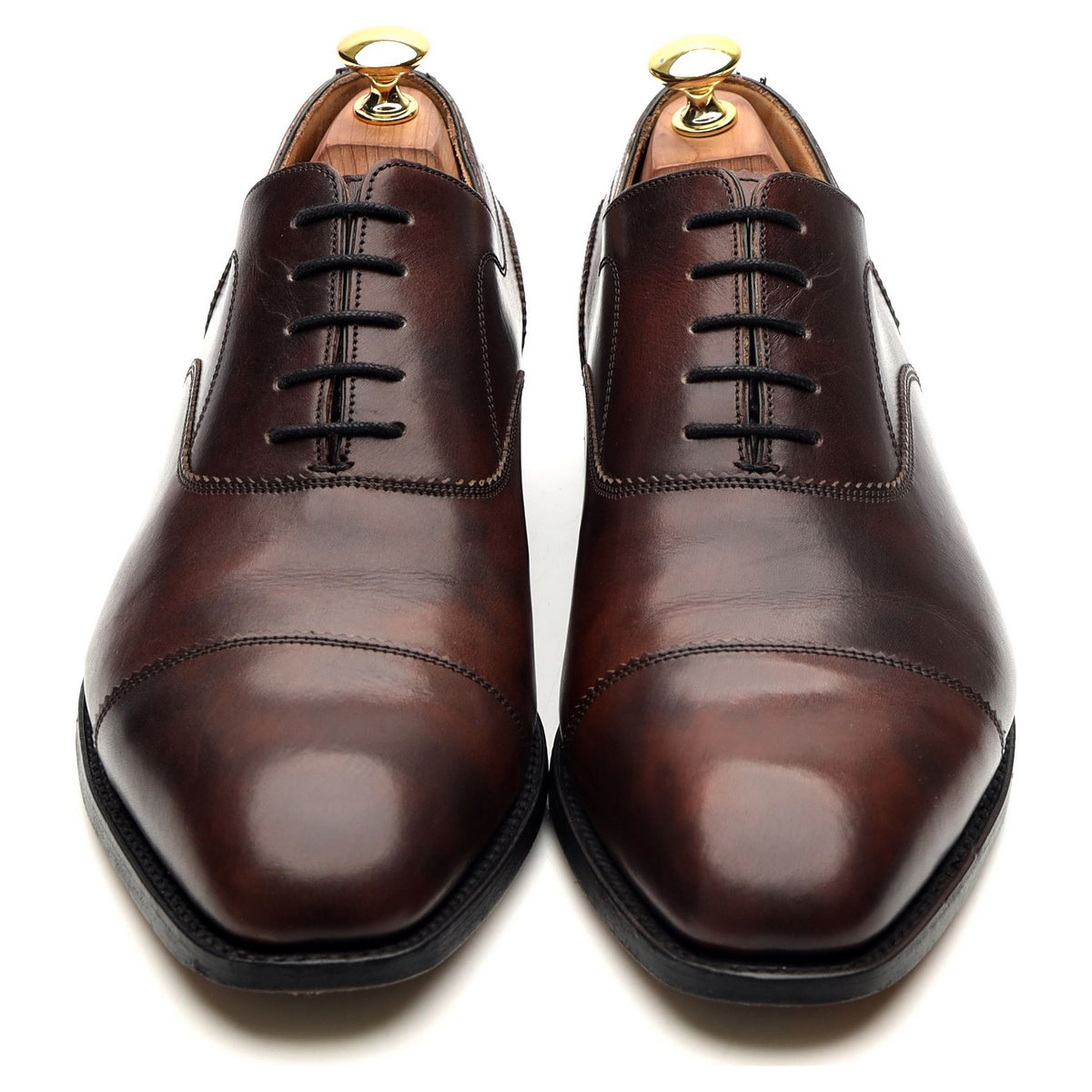 &#39;Lincoln&#39; Dark Brown Leather Oxford UK 8 FX