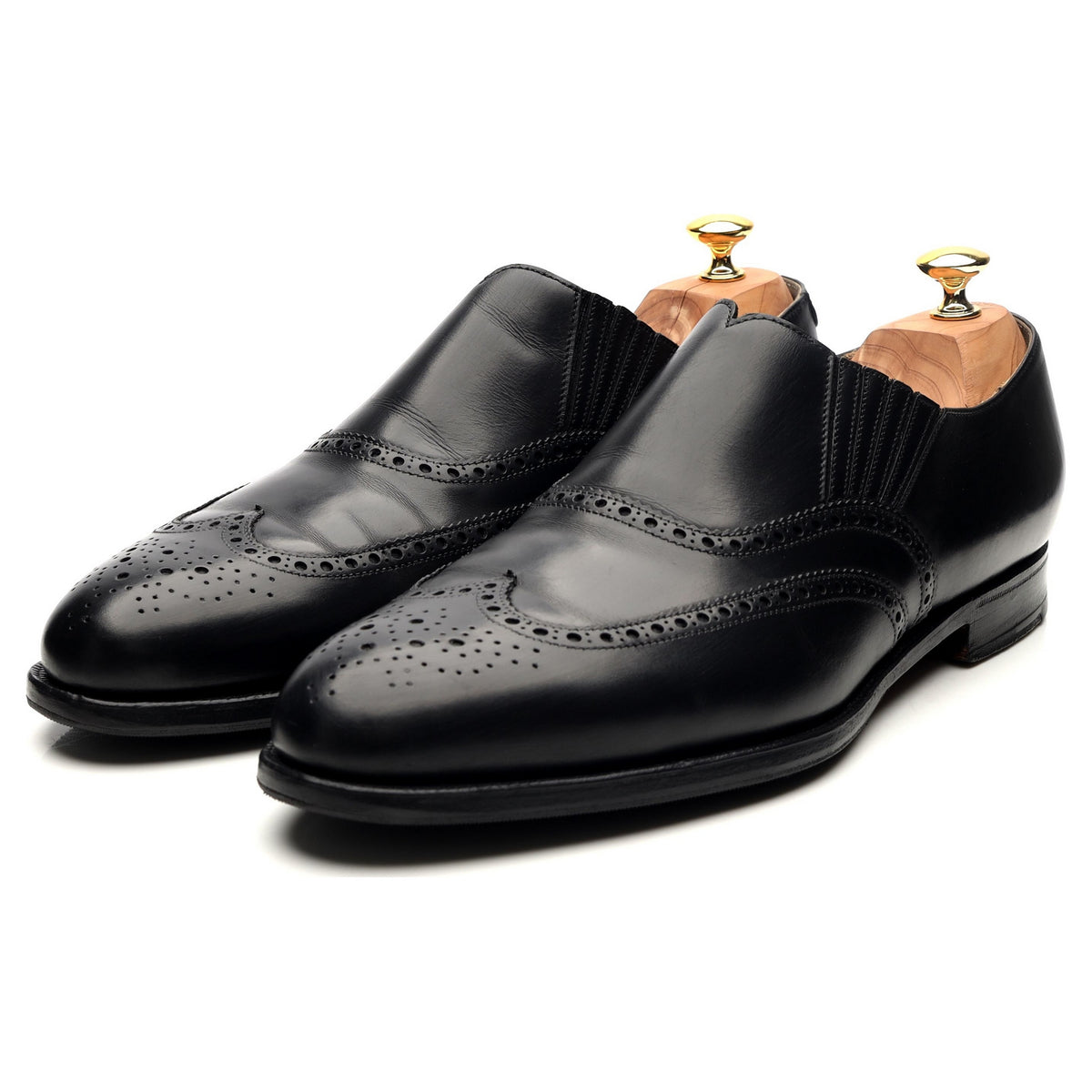 Black Leather Lazyman Brogue UK 11 E