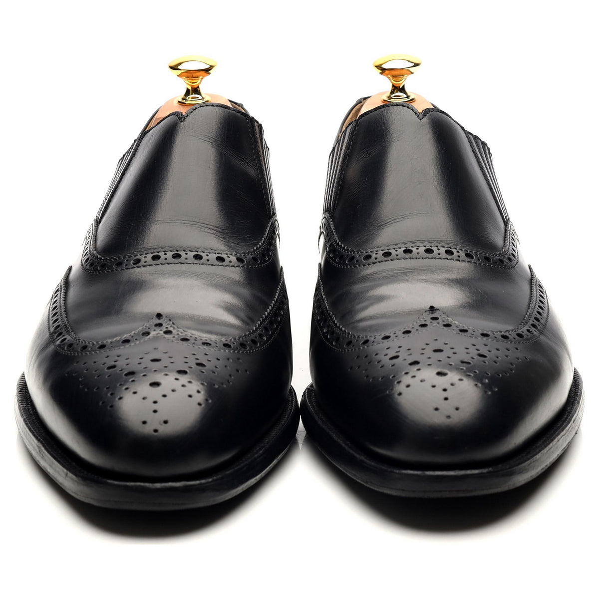 Black Leather Lazyman Brogue UK 11 E